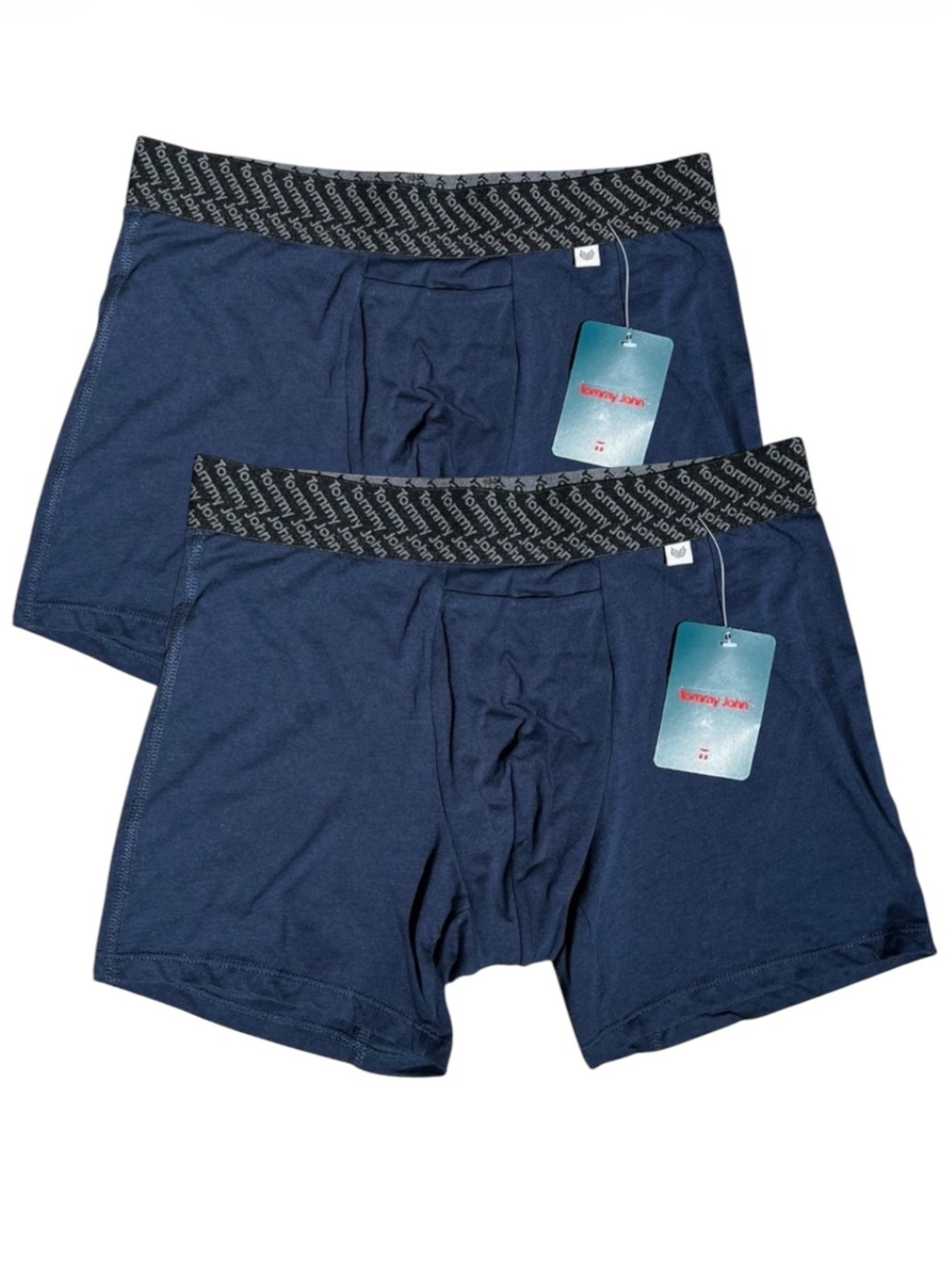 🌻NEW Tommy John Cotton Basics navy blue boxer briefs Set of Two (2) Size Small